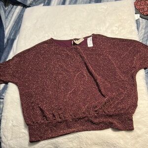 Reitmans Sparkly Maroon Top XL